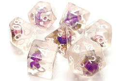 Dice Old School Dice: Poly 7 Set Infused Iridescent Flower