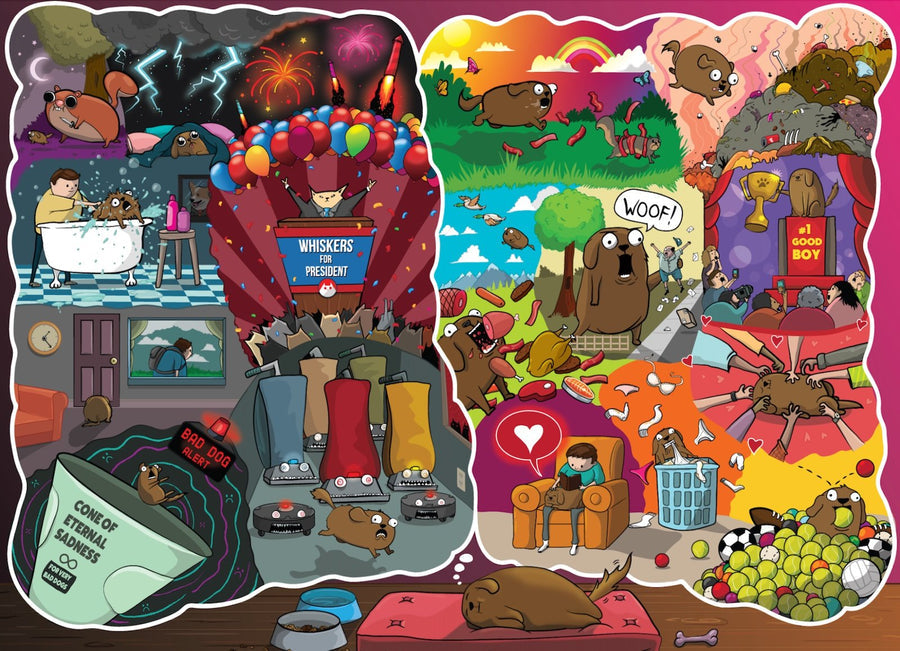 Puzzle Exploding Kittens: 1000 Piece The Dreams and Nightmares of a Dog