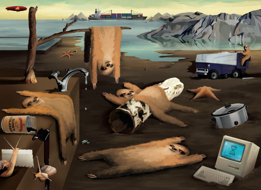 Puzzle Exploding Kittens: 1000 Piece Slothness of Memory