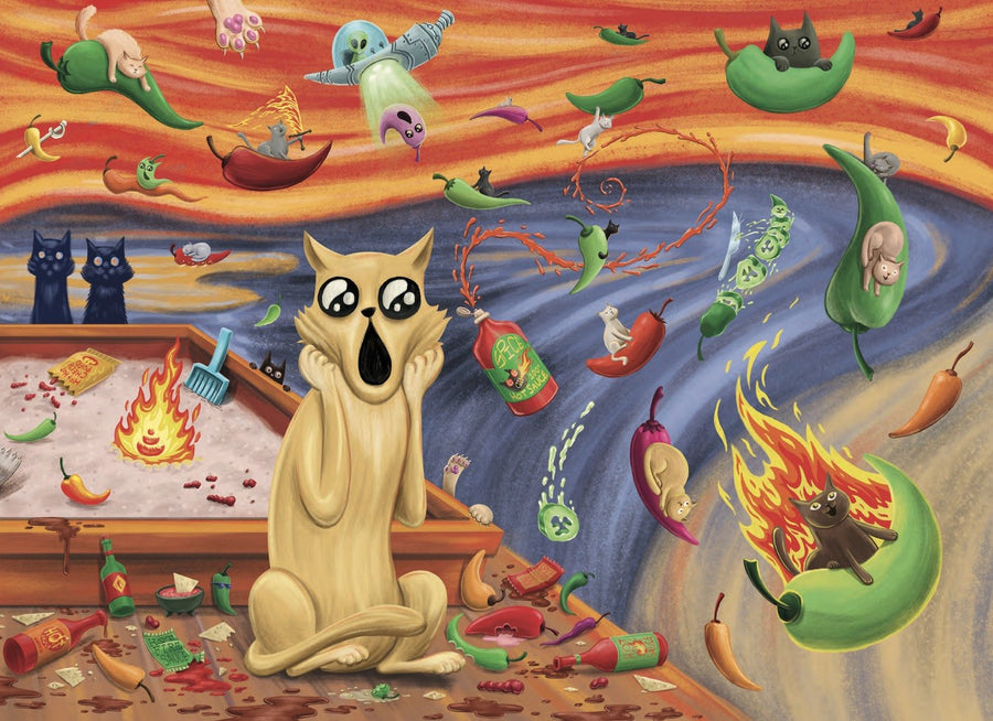 Puzzle Exploding Kittens:  500 Piece Spicy Scream