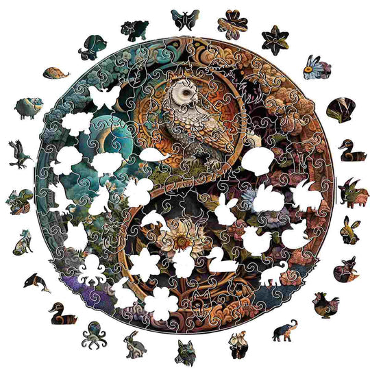 Puzzle Craft-Hub: Flower & Bird Yin Yang