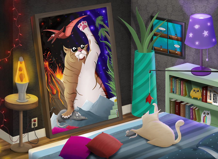 Puzzle Exploding Kittens: 1000 Piece Cat Mirror