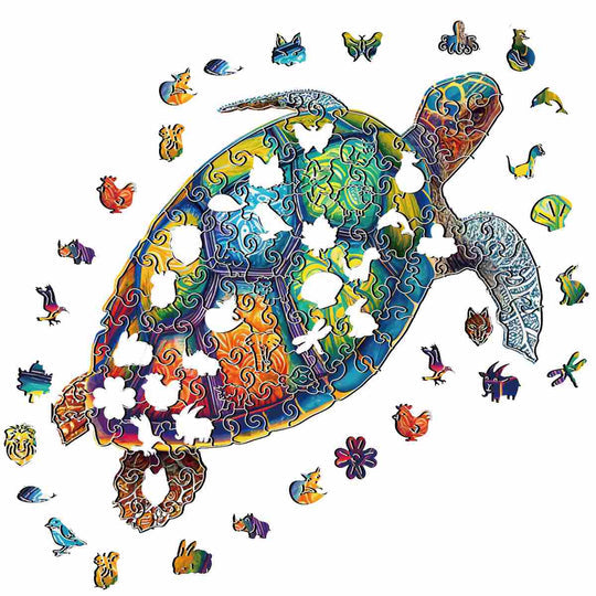 Puzzle Craft-Hub: Colorful Turtle