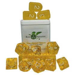 Dice Role 4 Initiative: Poly 15 Set Translucent