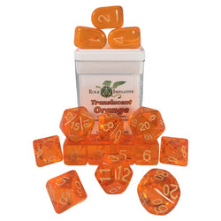 Dice Role 4 Initiative: Poly 15 Set Translucent