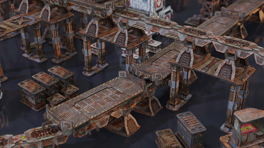 Terrain TinkerTurf SF: MagLev Rail Add-on - Abandoned Theme