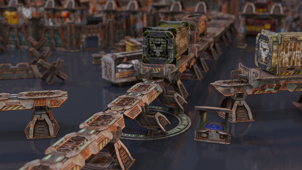 Terrain TinkerTurf SF: MagLev Rail Starter - Abandoned Theme