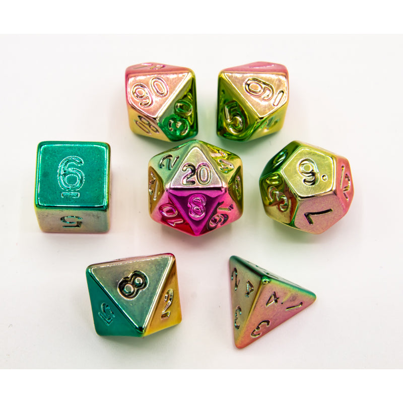 Dice Critical Hit: Poly 7 Set Almost Metal