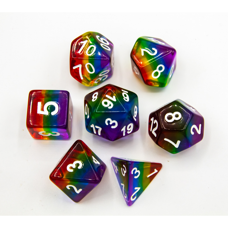 Dice Critical Hit: Poly 7 Set Aurora