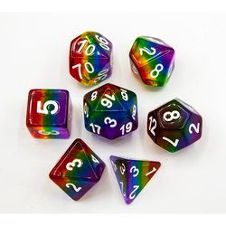Dice Critical Hit: Poly 7 Set Aurora