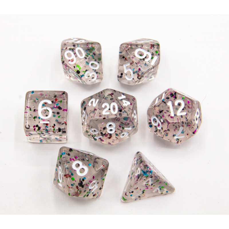 Dice Critical Hit: Poly 7 Set Glitter
