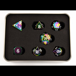 Dice Critical Hit: Poly 7 Set Metal