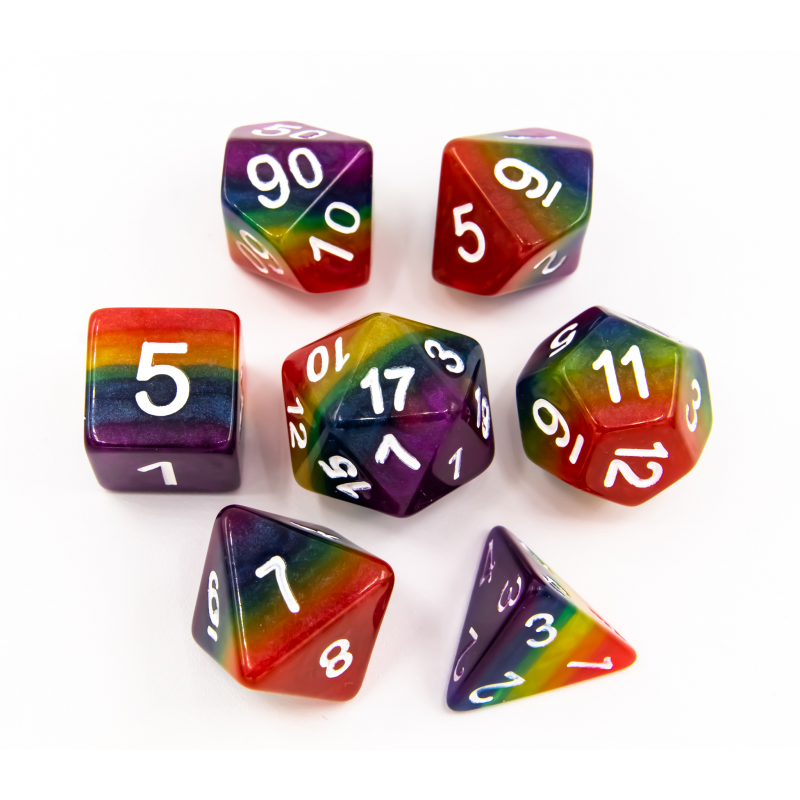 Dice Critical Hit: Poly 7 Set Multi-layer