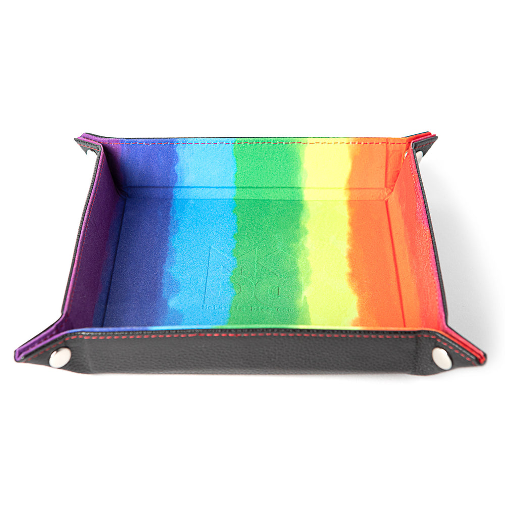 Dice Tray Fanroll: Fold Up Velvet w/Leather Backing