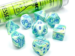 Dice Chessex: Poly 7 set Tube Lab Dice Festive