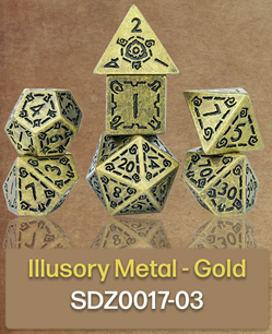 Dice Sirius: Poly 7 set Illusory Metal