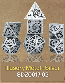 Dice Sirius: Poly 7 set Illusory Metal
