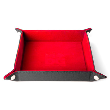 Dice Tray Fanroll: Fold Up Velvet w/Leather Backing