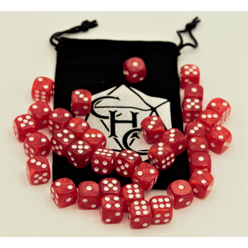 Dice Critical Hit: D06 12mm set of 36 Marbled