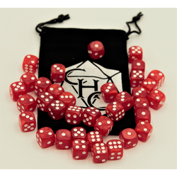 Dice Critical Hit: D06 12mm set of 36 Marbled