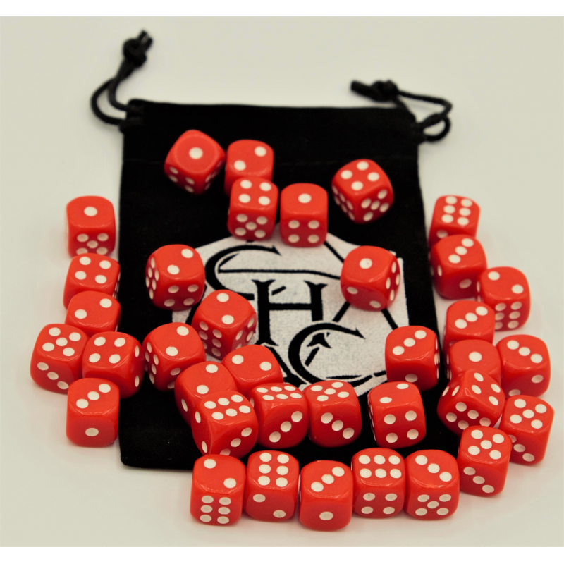Dice Critical Hit: D06 12mm set of 36 Opaque