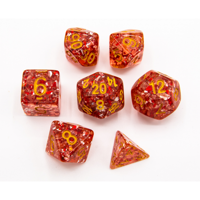 Dice Critical Hit: Poly 7 Set Big Glitter