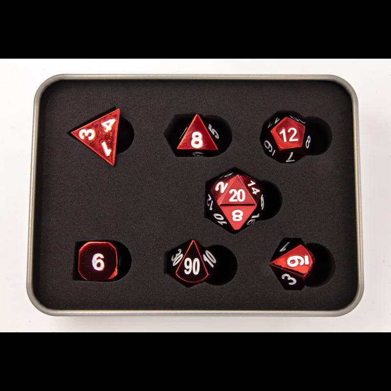 Dice Critical Hit: Poly 7 Set Metal