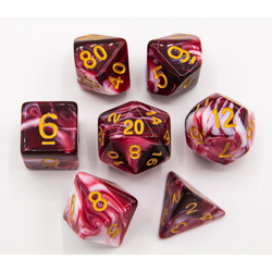 Dice Critical Hit: Poly 7 Set Milky