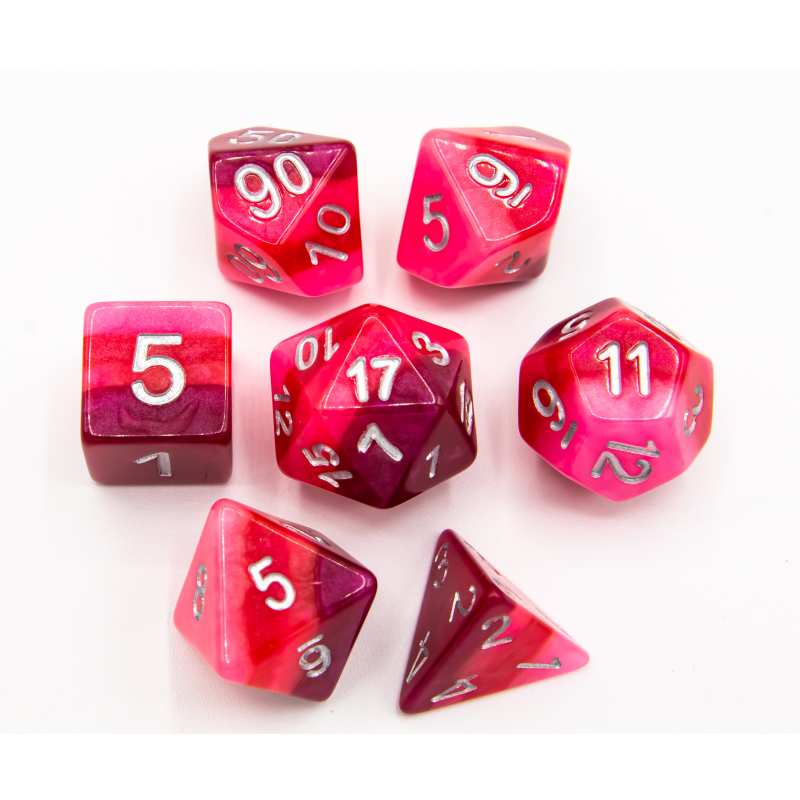 Dice Critical Hit: Poly 7 Set Multi-layer