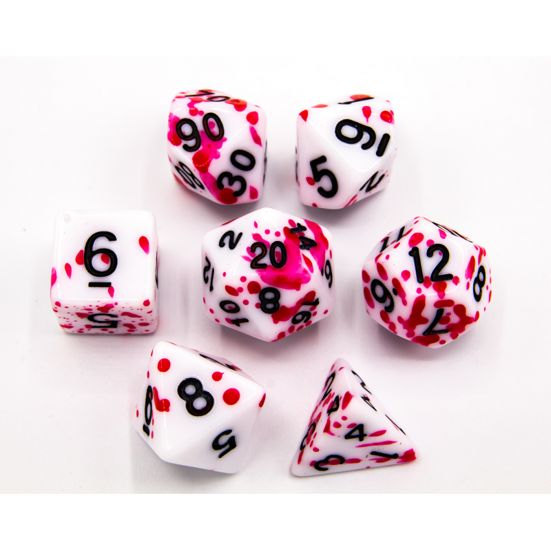 Dice Critical Hit: Poly 7 Set Speckled
