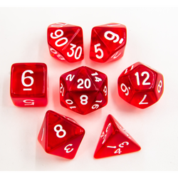 Dice Critical Hit: Poly 7 Set Transparent