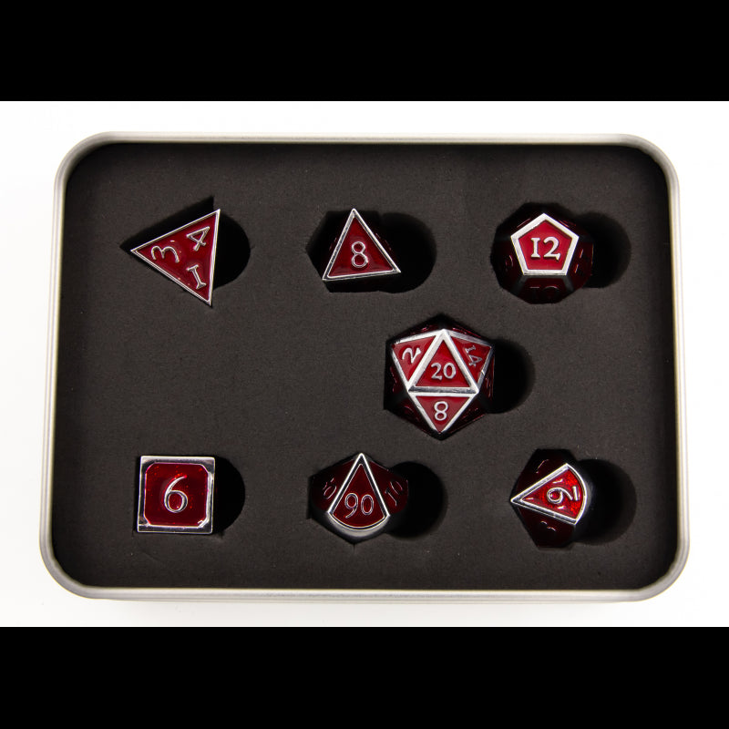 Dice Critical Hit: Poly 7 Set Metal