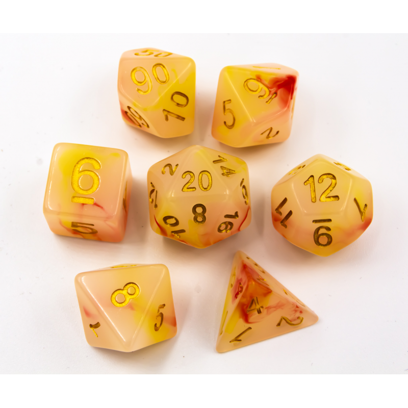 Dice Critical Hit: Poly 7 Set Jade Fusion
