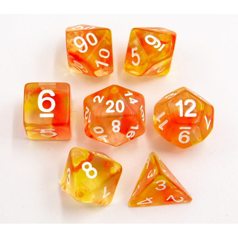 Dice Critical Hit: Poly 7 Set Swirl