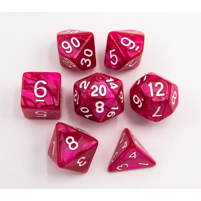 Dice Critical Hit: Poly 7 Set Marbled