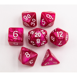 Dice Critical Hit: Poly 7 Set Marbled