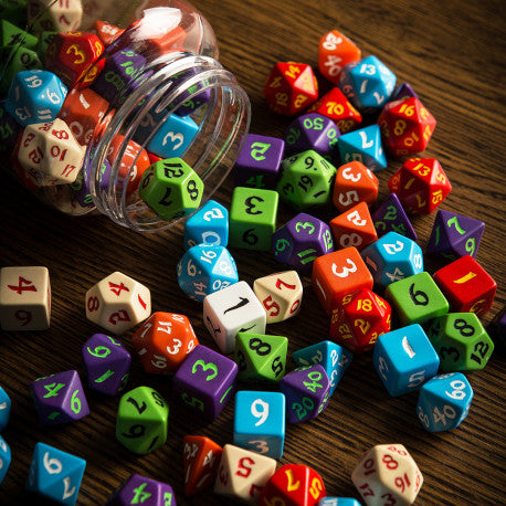 Dice Q-Workshop: Jar of Classic RPG Dice