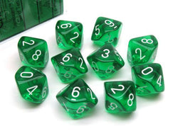 Dice Chessex: D10 Translucent Set of 10