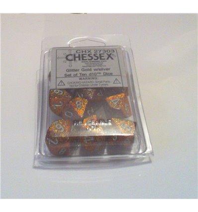 Dice Chessex: D10 Glitter Set of 10