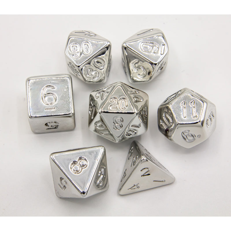 Dice Critical Hit: Poly 7 Set Almost Metal