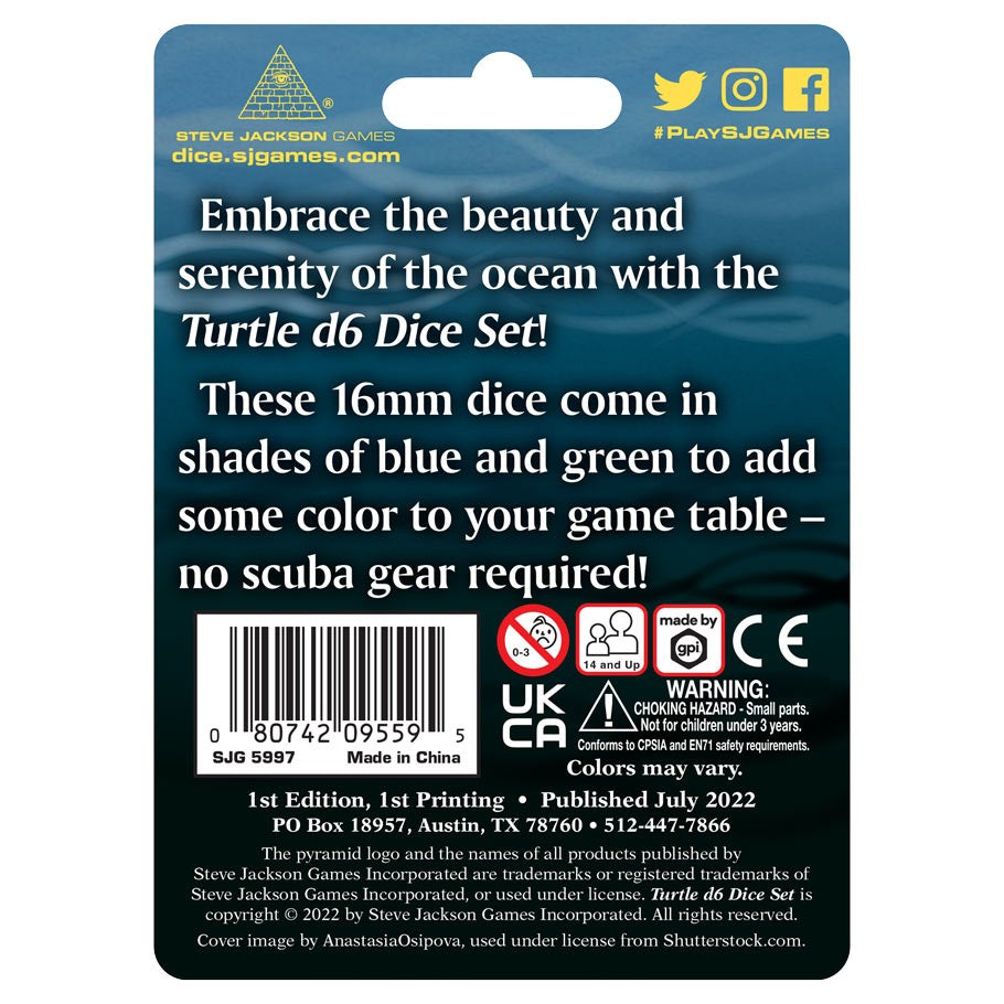 Dice Steve Jackson: D6 Turtle (6)