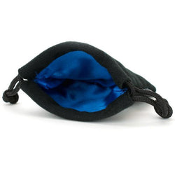 Dice Bag Easy Roller: Velvet Black Small w/Satin Interior 3.75x4 inch