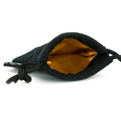 Dice Bag Easy Roller: Velvet Black Small w/Satin Interior 3.75x4 inch