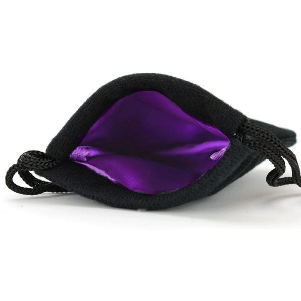 Dice Bag Easy Roller: Velvet Black Small w/Satin Interior 3.75x4 inch