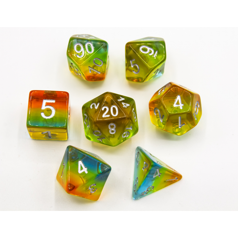 Dice Critical Hit: Poly 7 Set Aurora