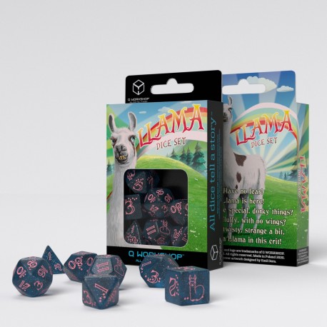 Dice Q-Workshop: Poly 7 Set Llama