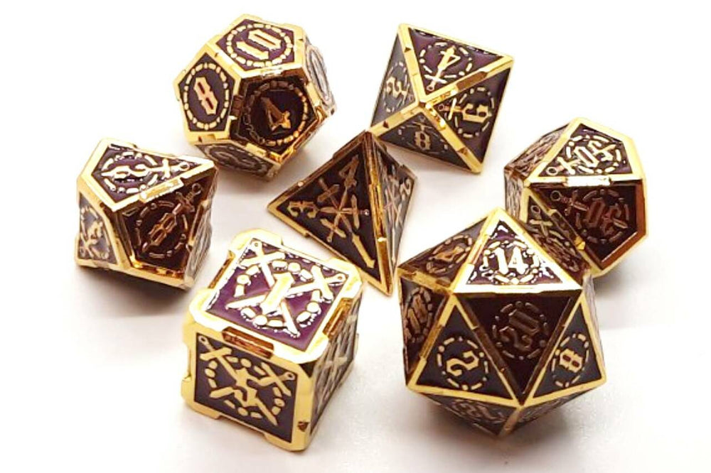 Dice Old School Dice: Poly 7 set Metal Knights of the Round Table