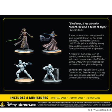Star Wars Shatterpoint: Republic - Luminara Unduli Squad - Plans and Preparation