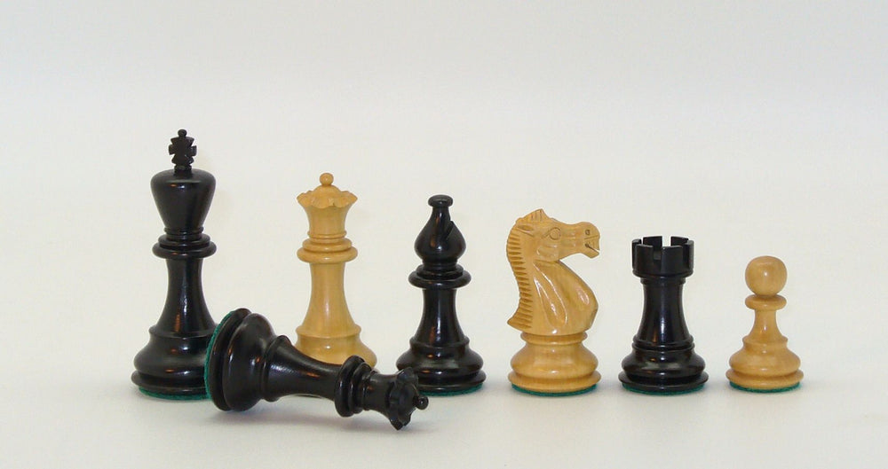 Chess Pieces 3.75in Black New Classic - Double Queens/Double Weight