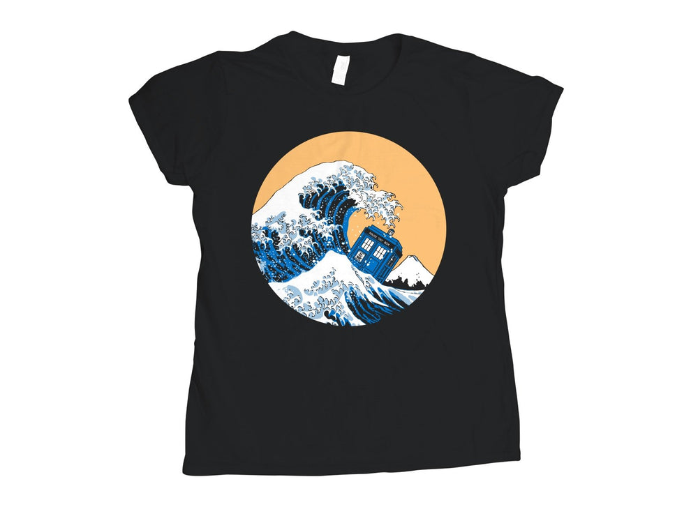 T-Shirt Snorgtees Ladies T: Police Box Wave